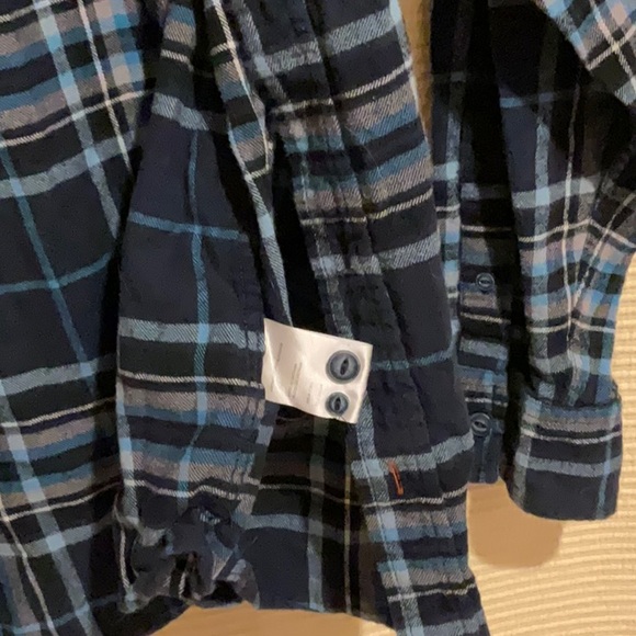 Weatherproof Blue Black Plaid L/S Button Down Shirt - Picture 5 of 7